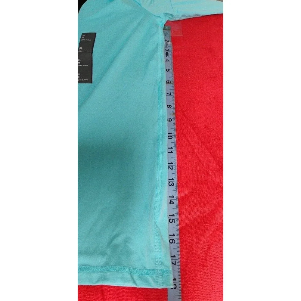 All in Motion XL (16) Long Sleeve Soft Stretch Light Blue Tee